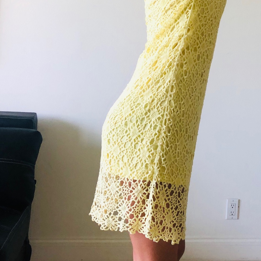 Ralph Lauren Classy Crochet Yellow dress S - Picture 7 of 14